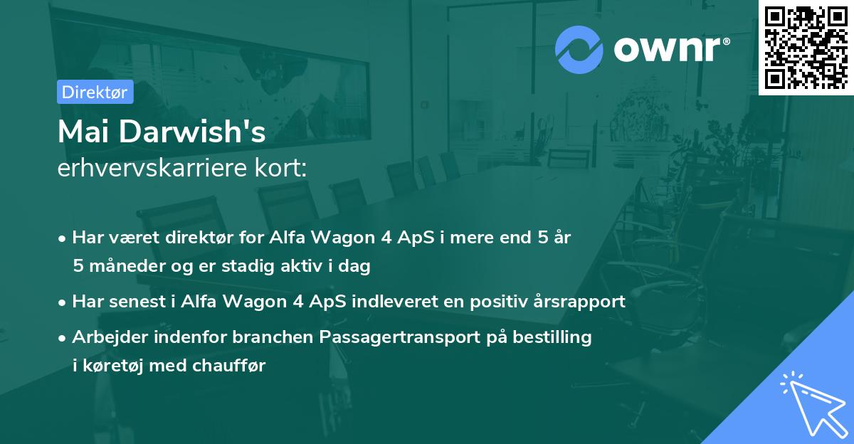 Mai Darwish's erhvervskarriere kort
