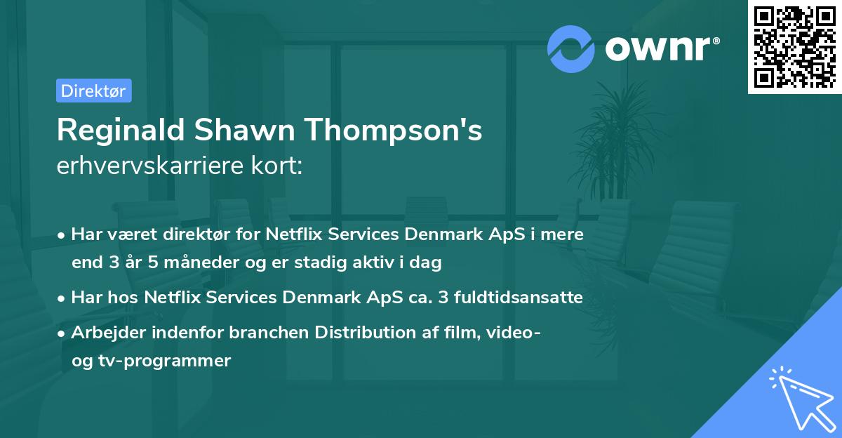 Reginald Shawn Thompson's erhvervskarriere kort