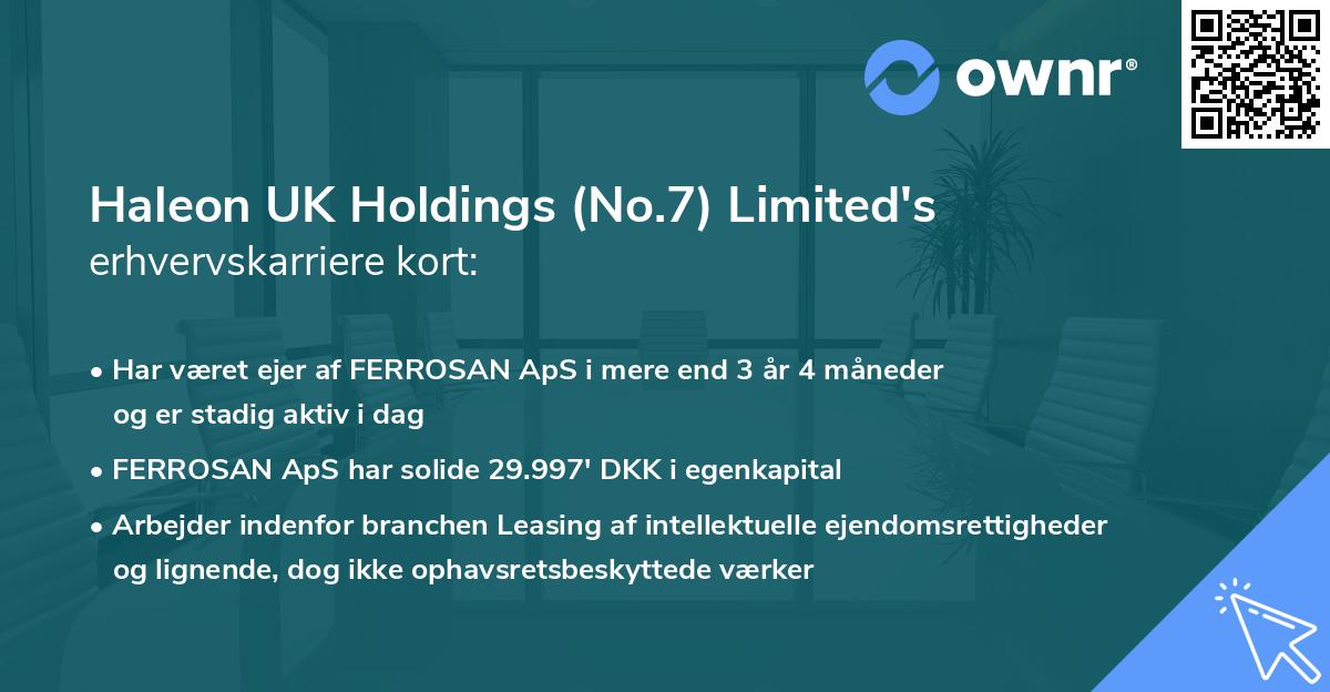 Haleon UK Holdings (No.7) Limited's erhvervskarriere kort