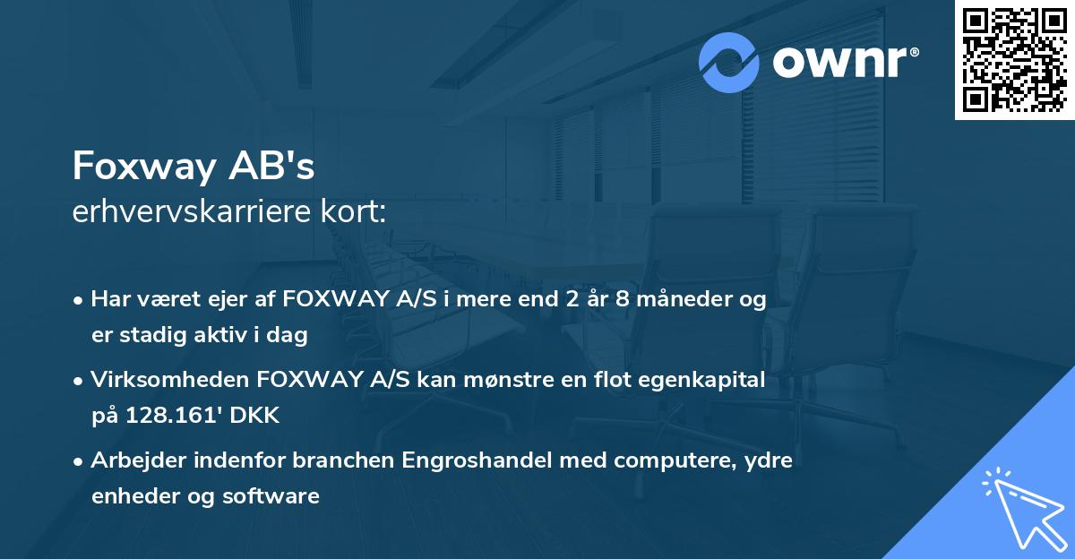 Foxway AB's erhvervskarriere kort