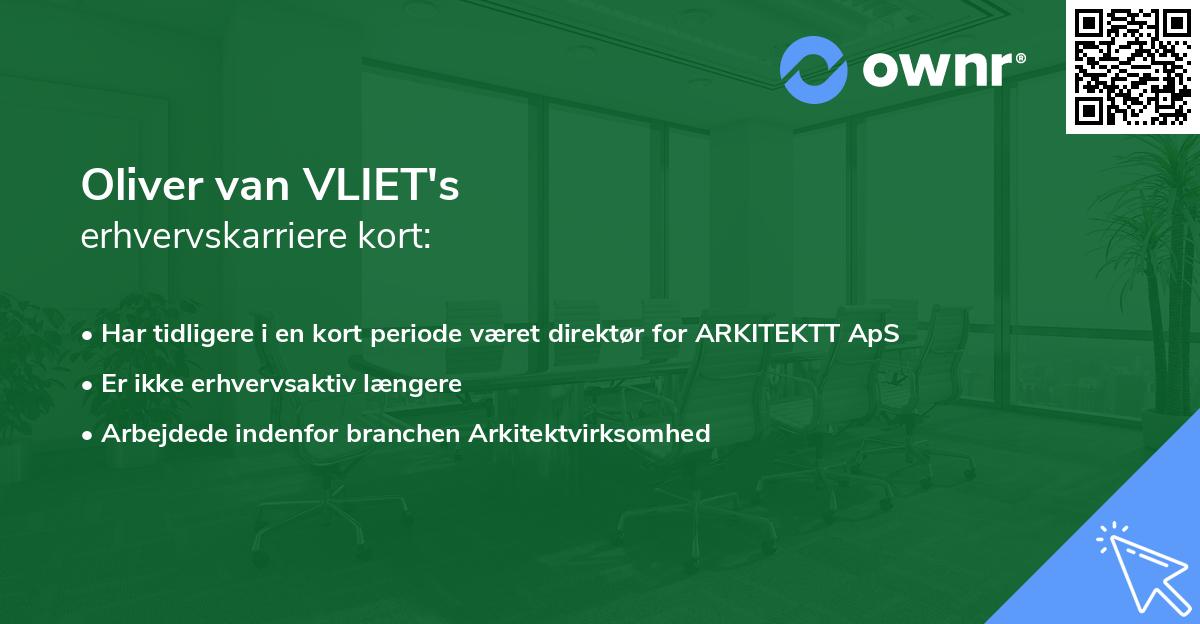 Oliver van VLIET's erhvervskarriere kort