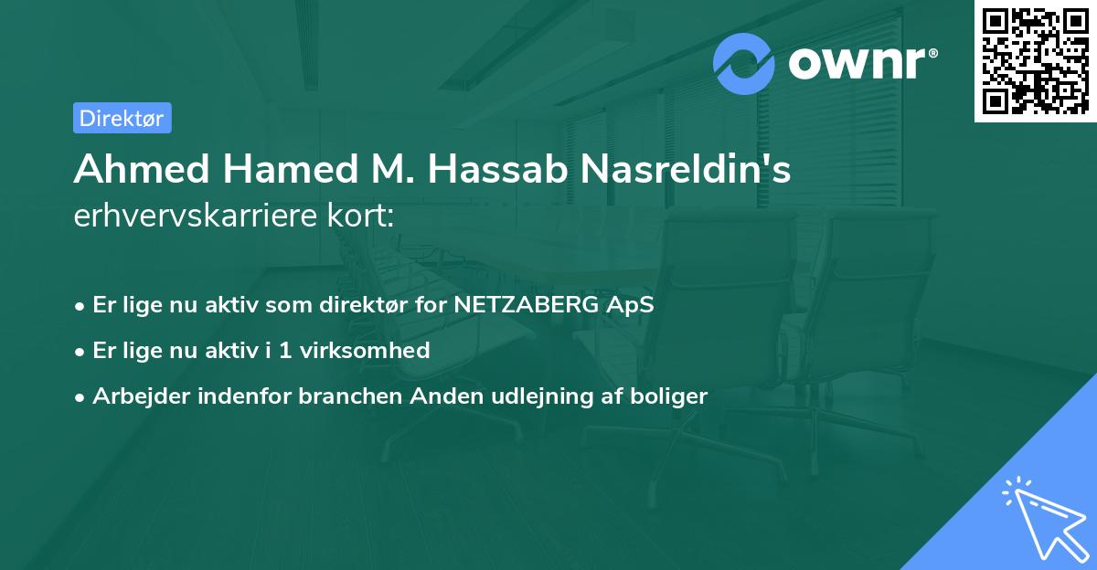 Ahmed Hamed M. Hassab Nasreldin's erhvervskarriere kort