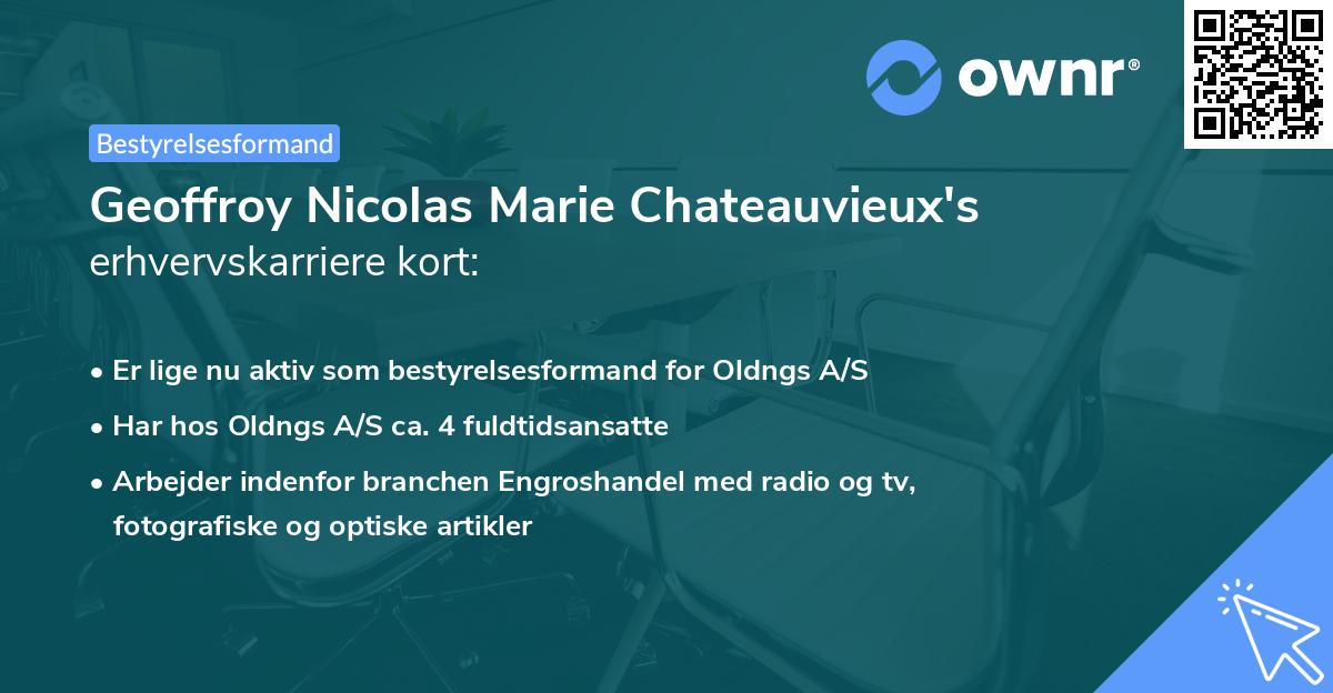 Geoffroy Nicolas Marie Chateauvieux's erhvervskarriere kort
