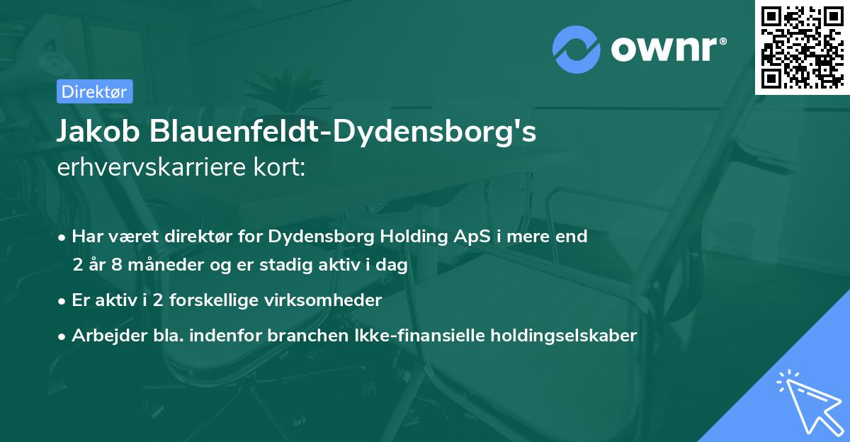 Jakob Blauenfeldt-Dydensborg's erhvervskarriere kort