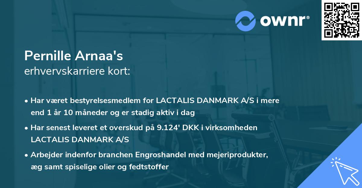 Pernille Arnaa's erhvervskarriere kort
