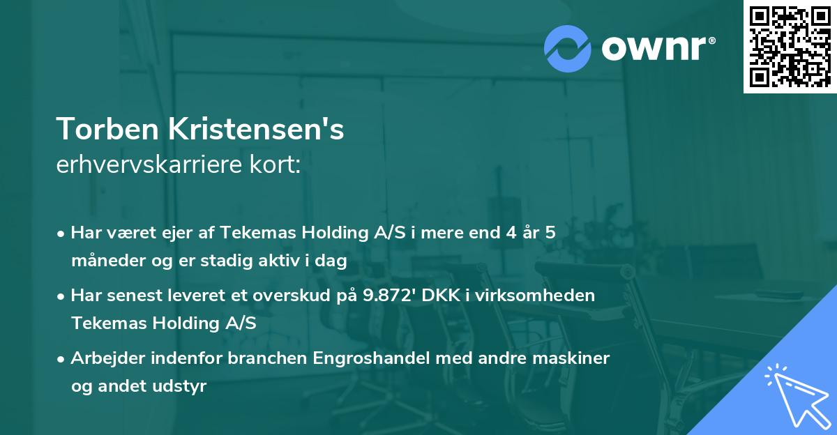 Torben Kristensen's erhvervskarriere kort