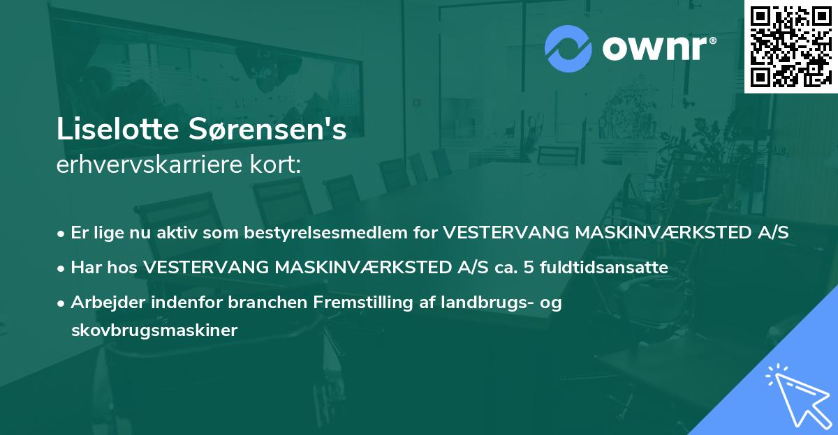Liselotte Sørensen's erhvervskarriere kort