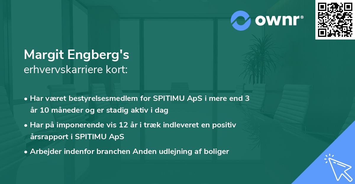 Margit Engberg's erhvervskarriere kort