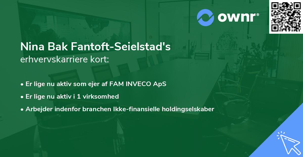 Nina Bak Fantoft-Seielstad's erhvervskarriere kort