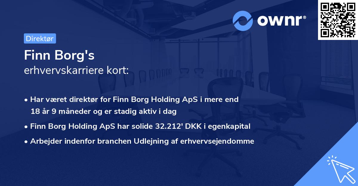 Finn Borg's erhvervskarriere kort