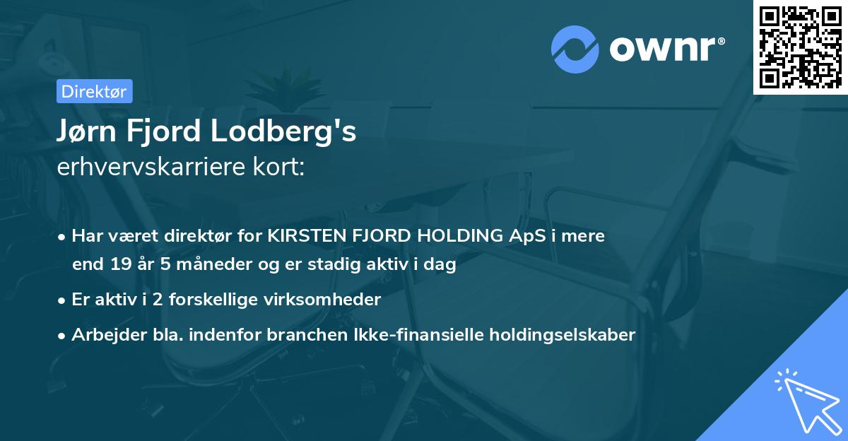 Jørn Fjord Lodberg's erhvervskarriere kort