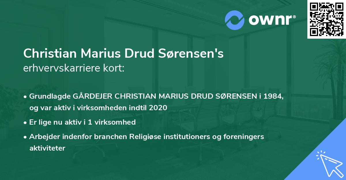 Christian Marius Drud Sørensen's erhvervskarriere kort