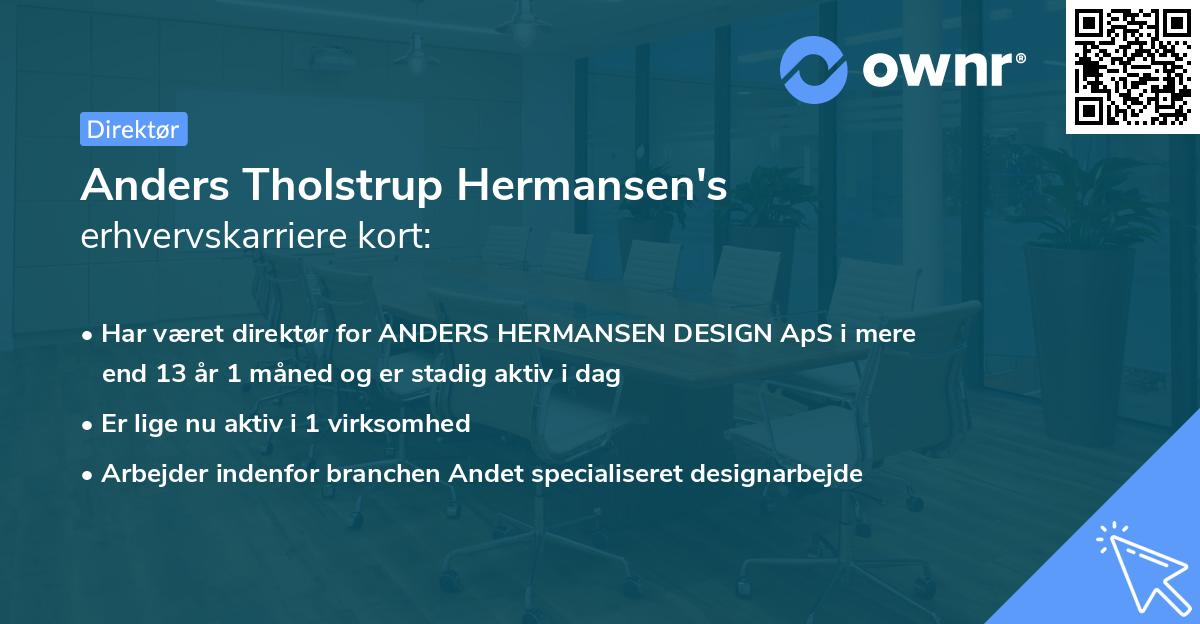 Anders Tholstrup Hermansen's erhvervskarriere kort