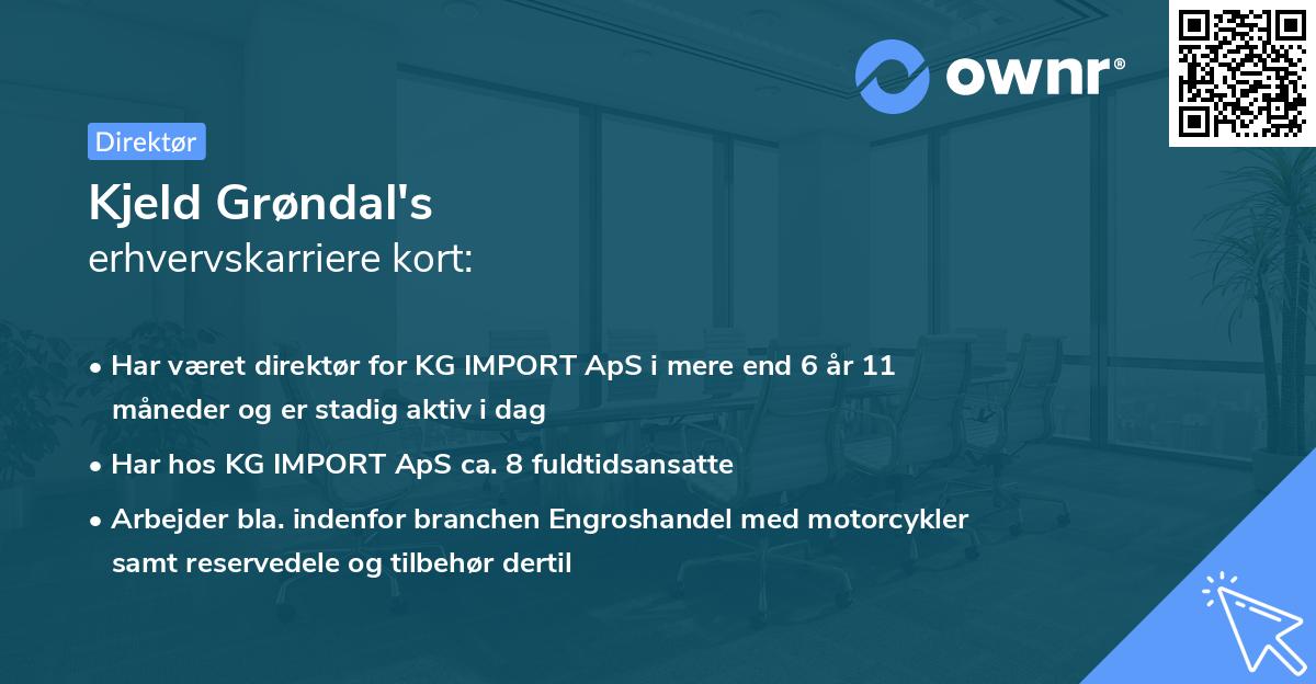 Kjeld Grøndal's erhvervskarriere kort