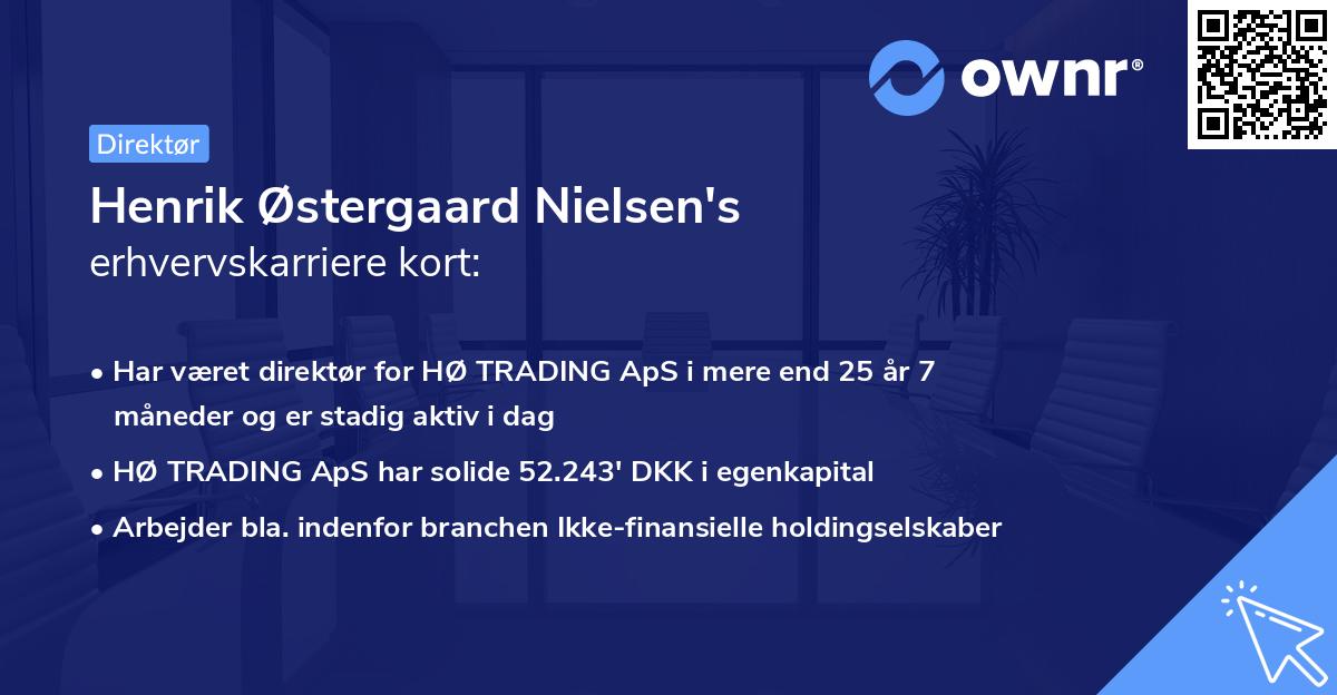 Henrik Østergaard Nielsen's erhvervskarriere kort