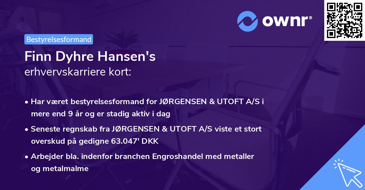 Finn Dyhre Hansen's erhvervskarriere kort