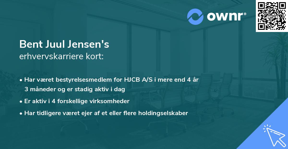 Bent Juul Jensen's erhvervskarriere kort