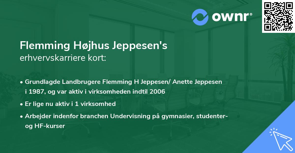 Flemming Højhus Jeppesen's erhvervskarriere kort