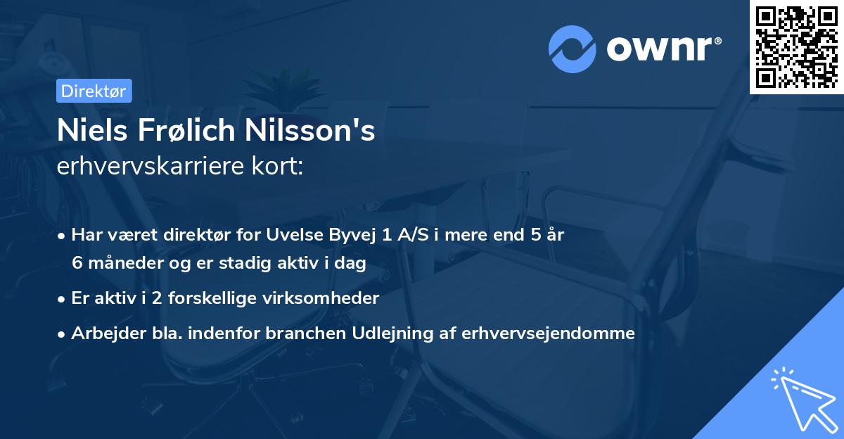 Niels Frølich Nilsson's erhvervskarriere kort