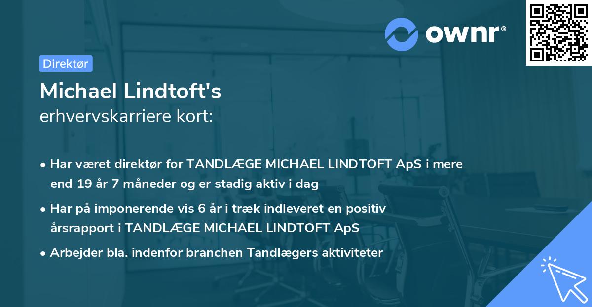 Michael Lindtoft's erhvervskarriere kort