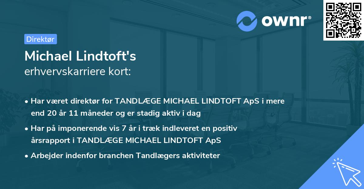 Michael Lindtoft's erhvervskarriere kort