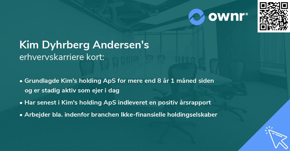 Kim Dyhrberg Andersen's erhvervskarriere kort