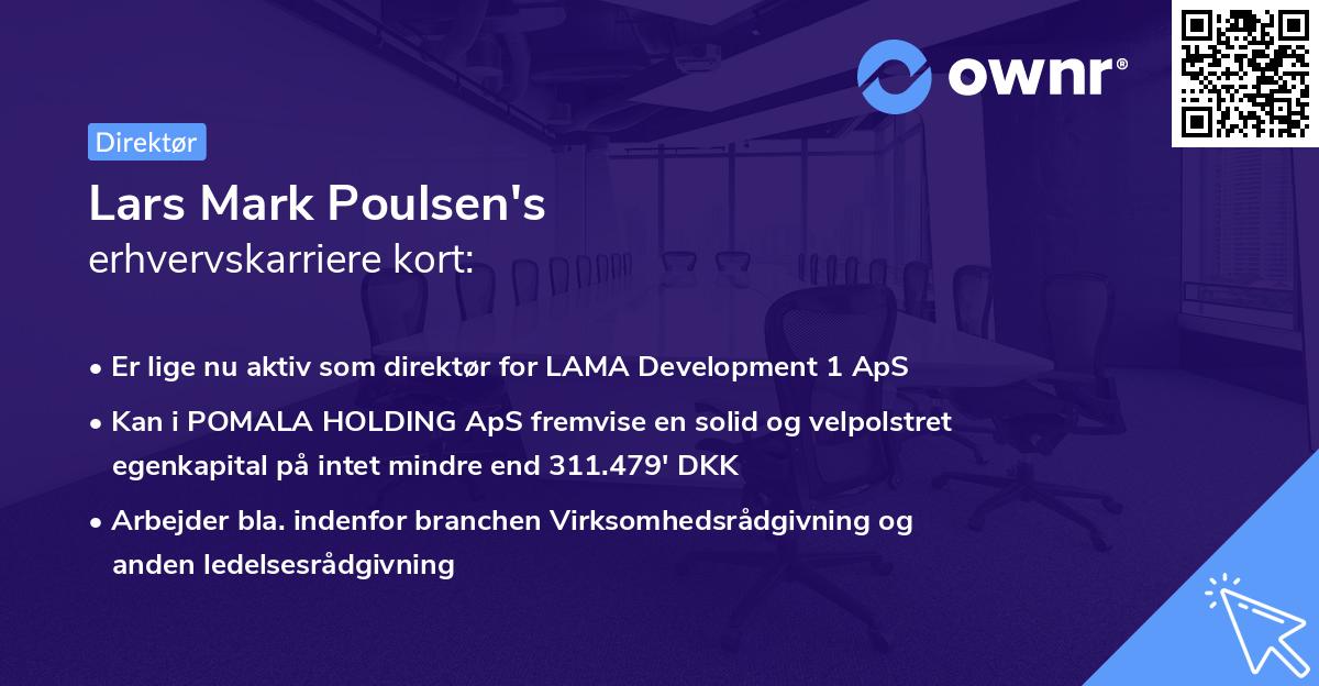 Lars Mark Poulsen's erhvervskarriere kort