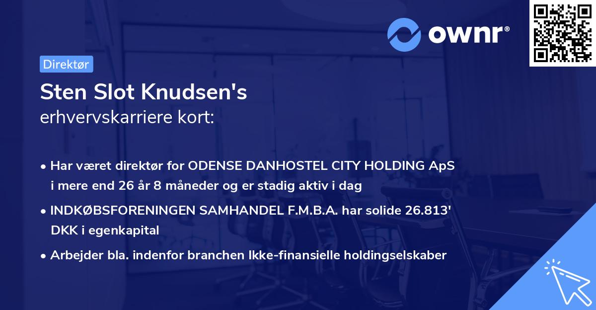 Sten Slot Knudsen's erhvervskarriere kort
