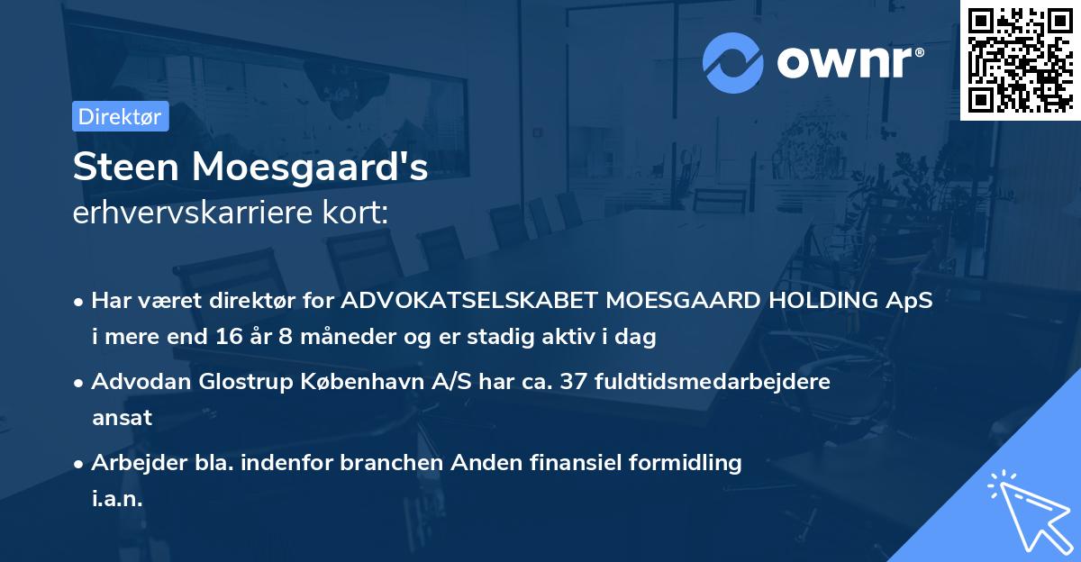 Steen Moesgaard's erhvervskarriere kort