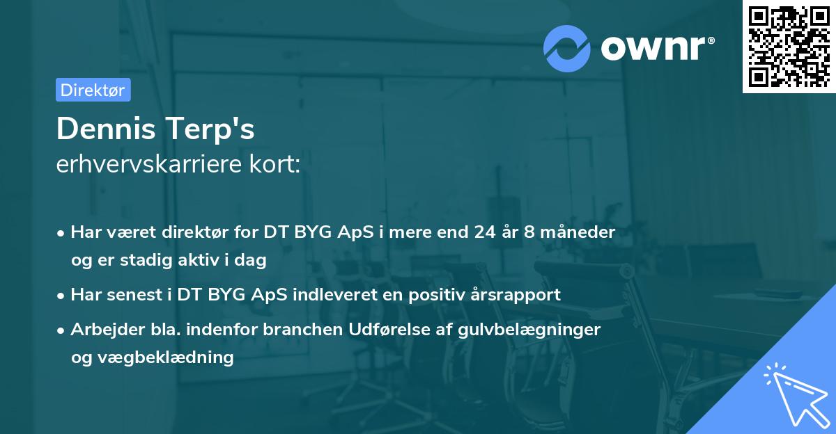 Dennis Terp's erhvervskarriere kort