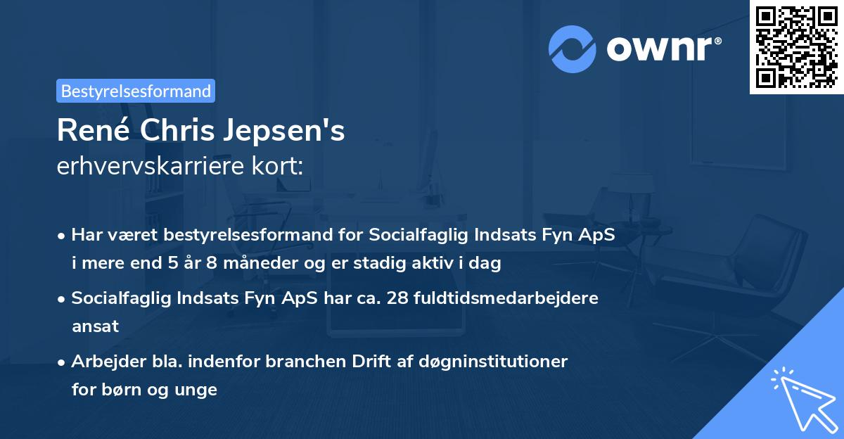 René Chris Jepsen's erhvervskarriere kort