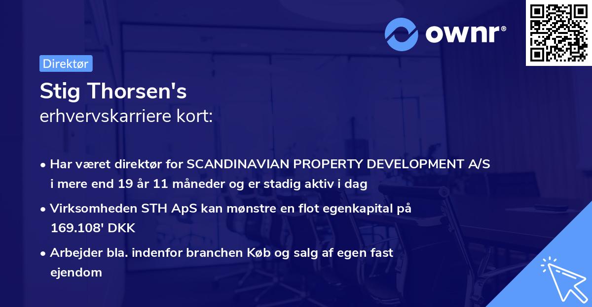 Stig Thorsen's erhvervskarriere kort