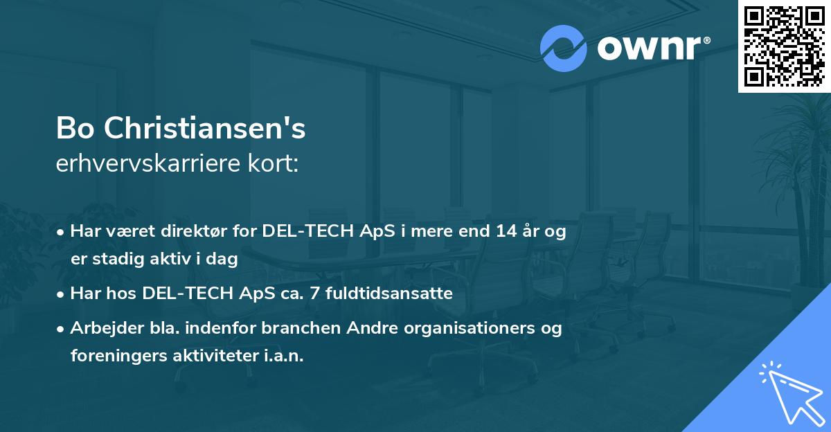 Bo Christiansen's erhvervskarriere kort