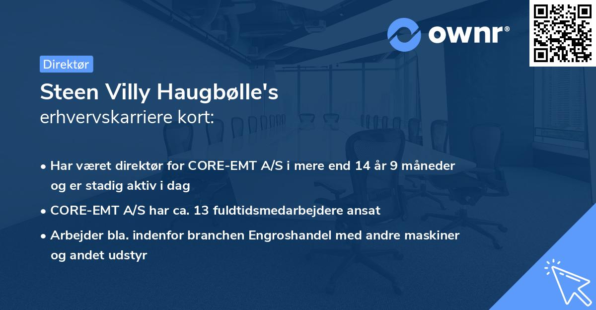 Steen Villy Haugbølle's erhvervskarriere kort