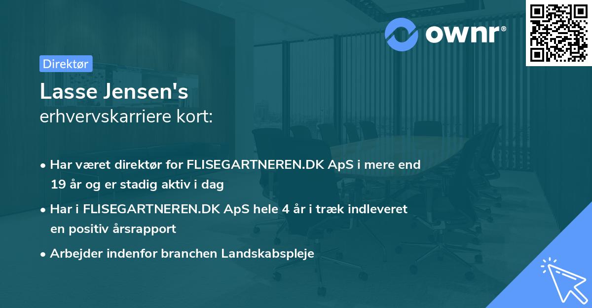 Lasse Jensen's erhvervskarriere kort