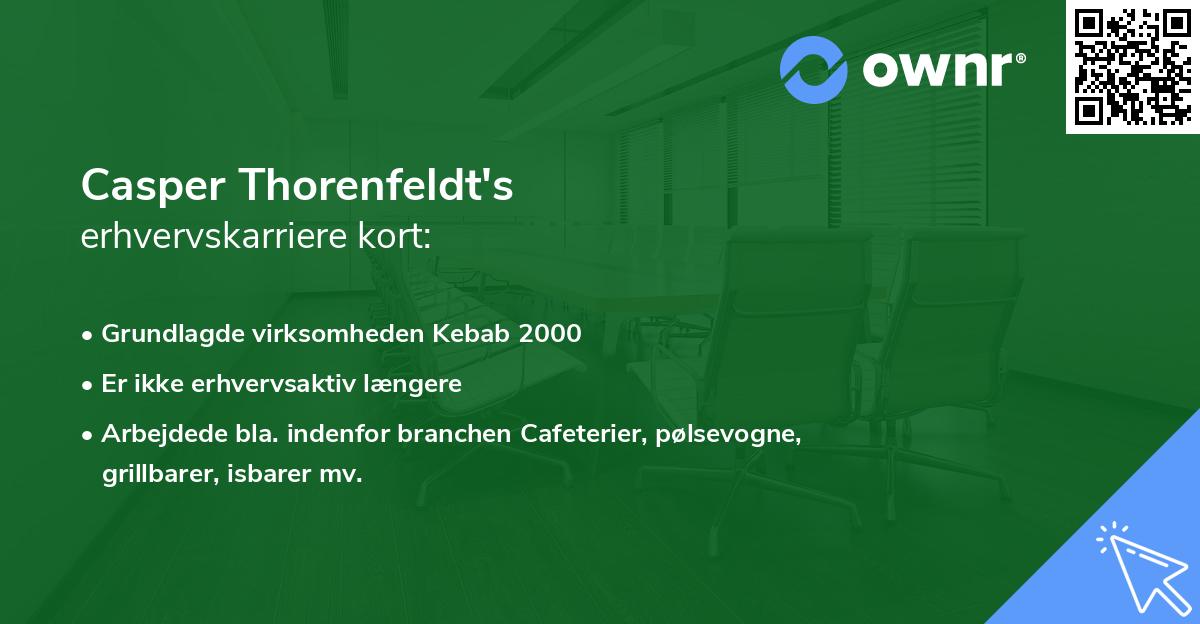 Casper Thorenfeldt's erhvervskarriere kort
