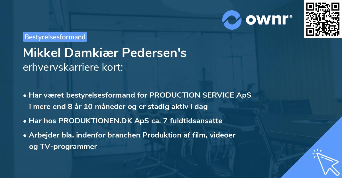 Mikkel Damkiær Pedersen's erhvervskarriere kort