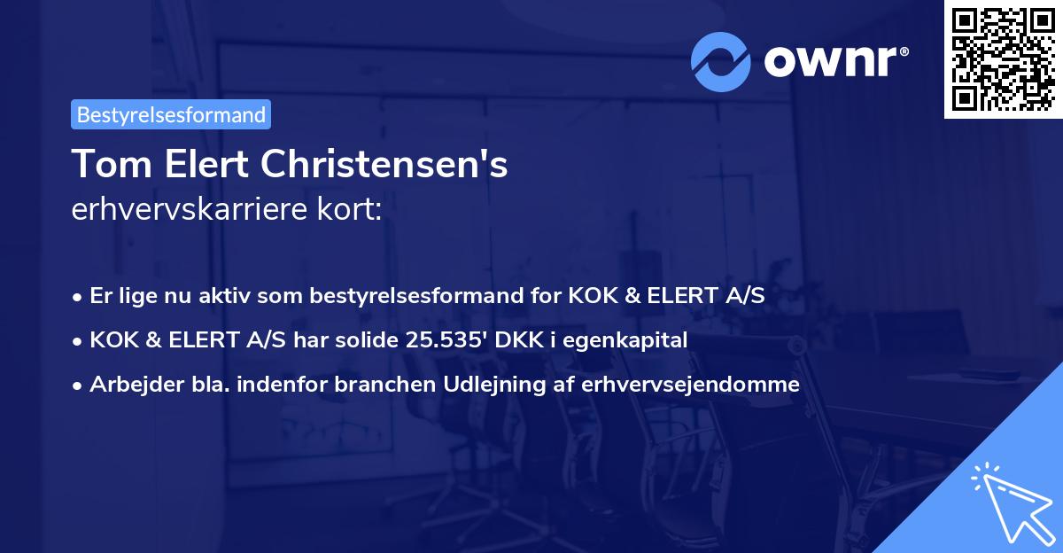 Tom Elert Christensen's erhvervskarriere kort