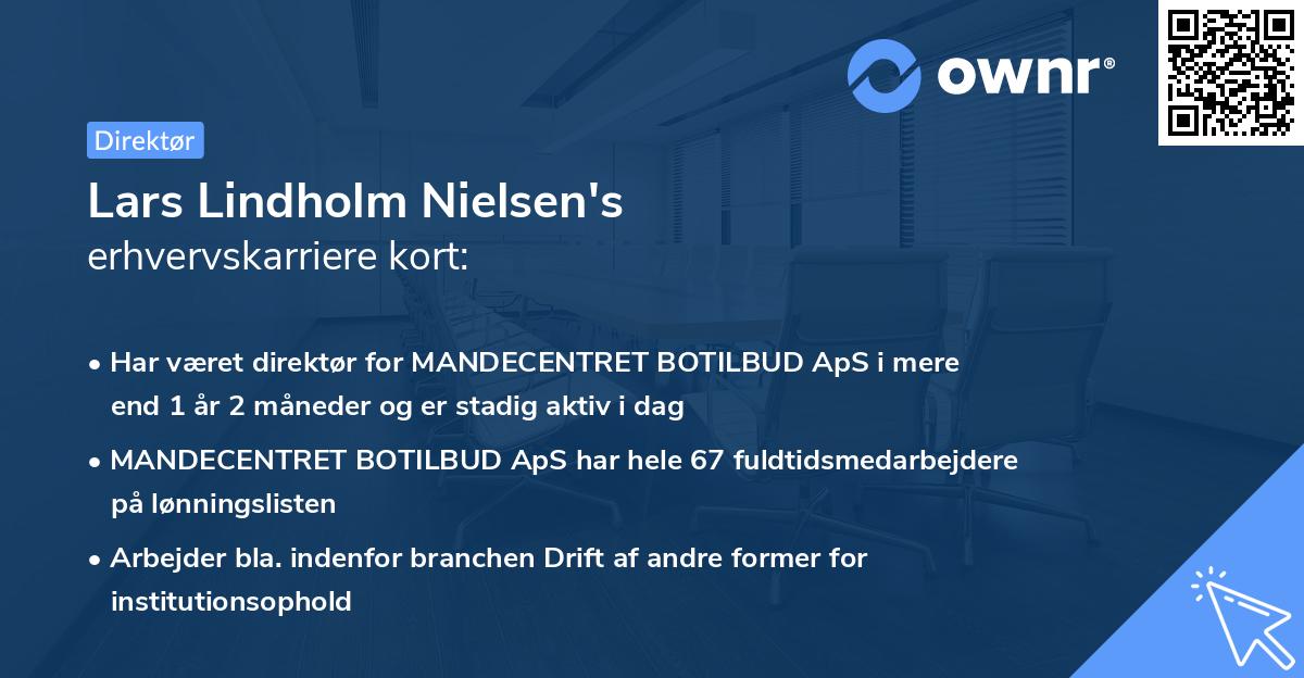 Lars Lindholm Nielsen's erhvervskarriere kort