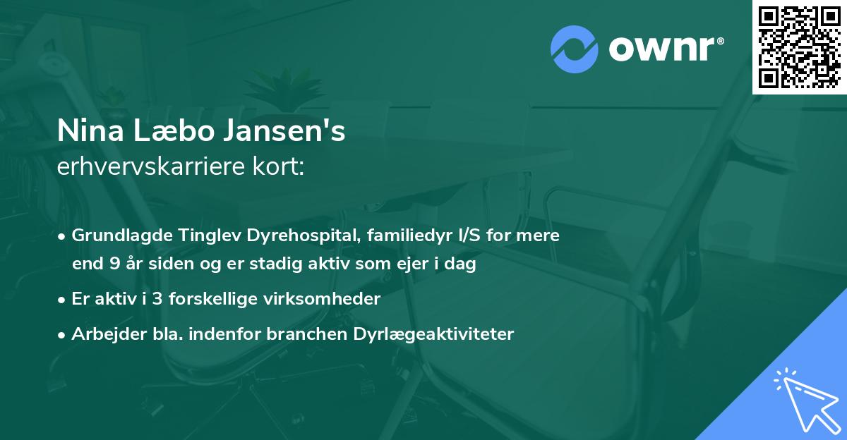 Nina Læbo Jansen's erhvervskarriere kort