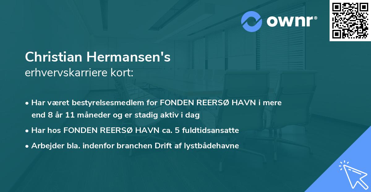 Christian Hermansen's erhvervskarriere kort