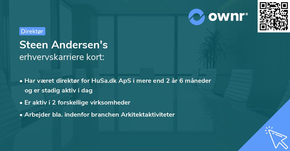 Steen Andersen's erhvervskarriere kort
