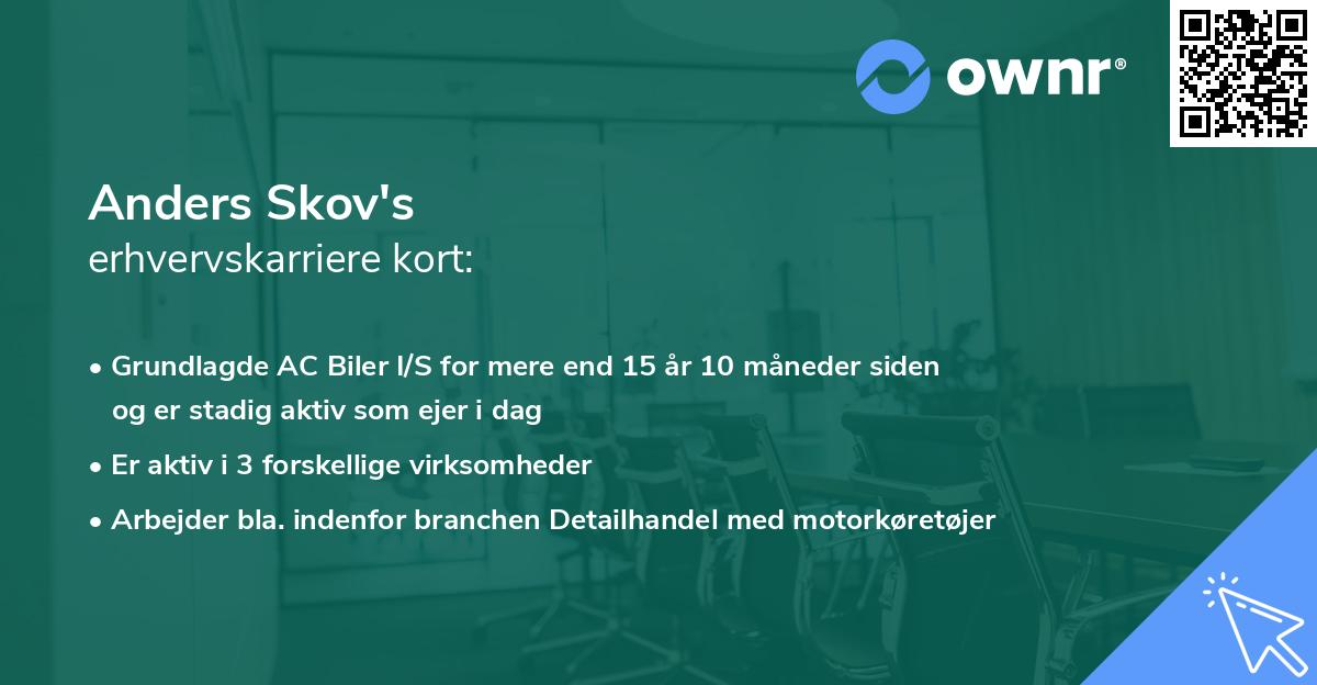 Anders Skov's erhvervskarriere kort