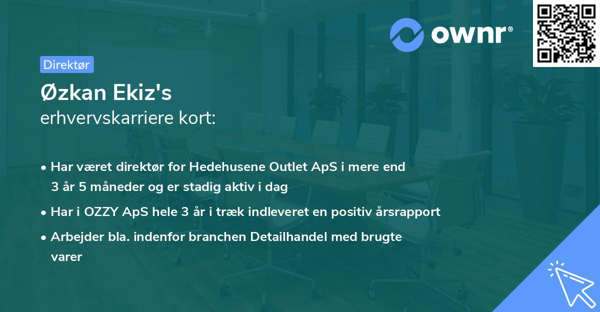 Øzkan Ekiz's erhvervskarriere kort