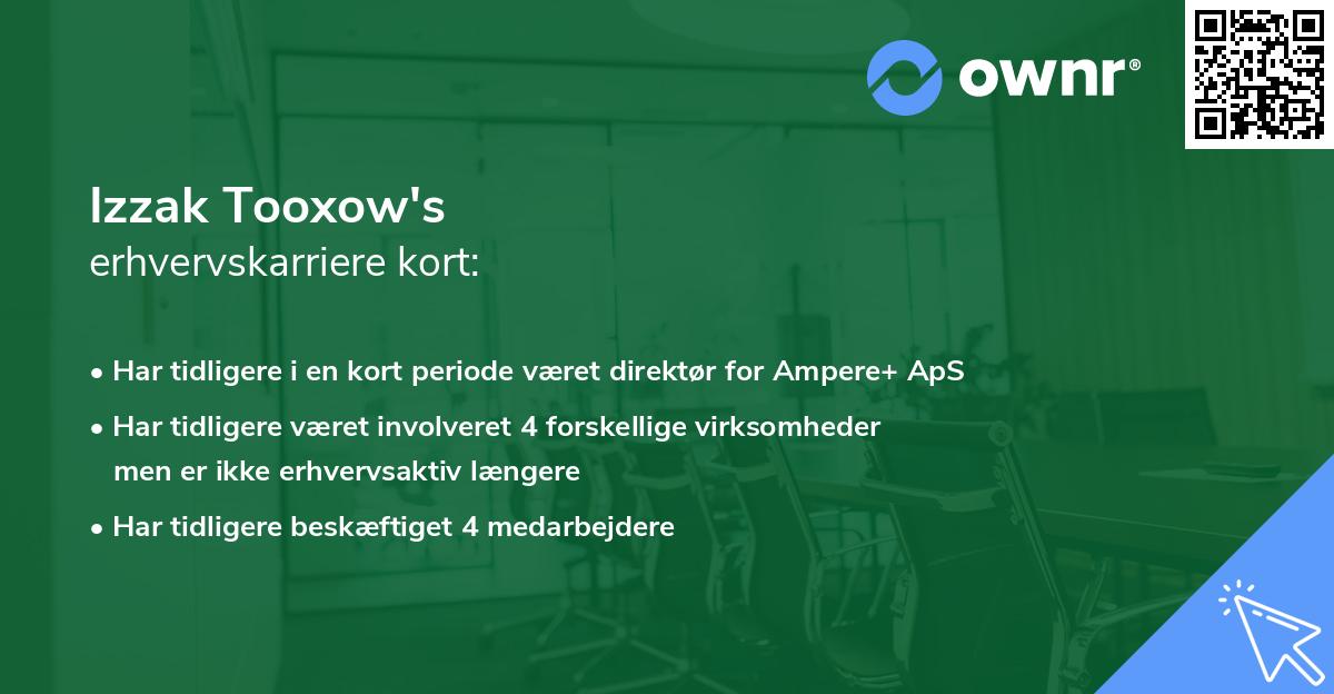 Izzak Tooxow's erhvervskarriere kort