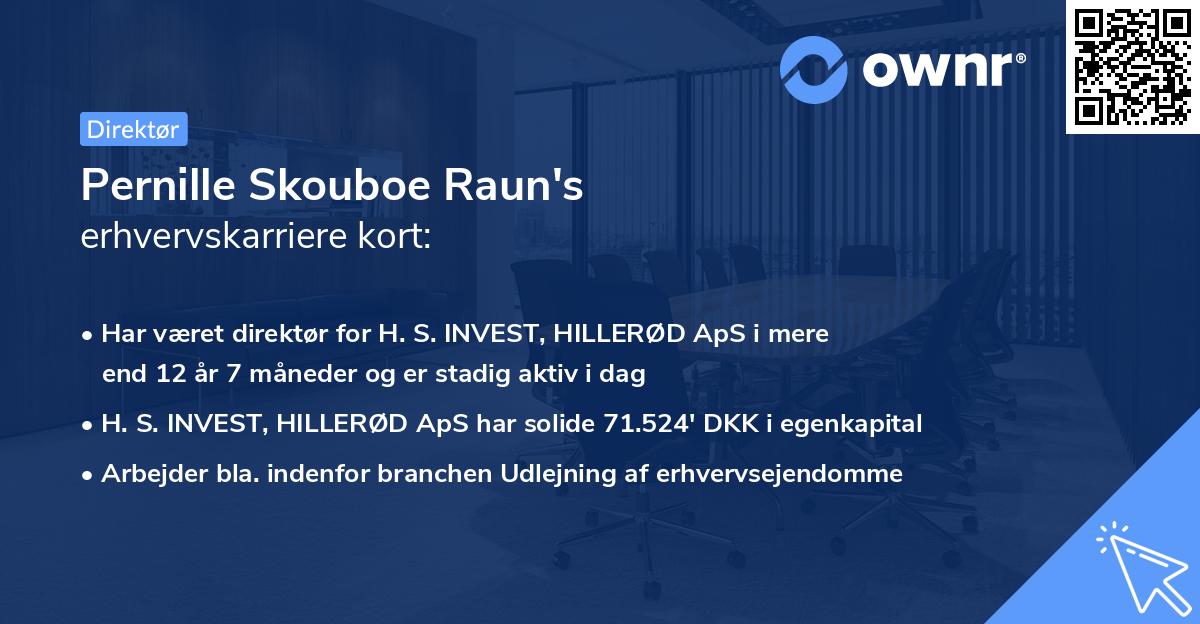 Pernille Skouboe Raun's erhvervskarriere kort