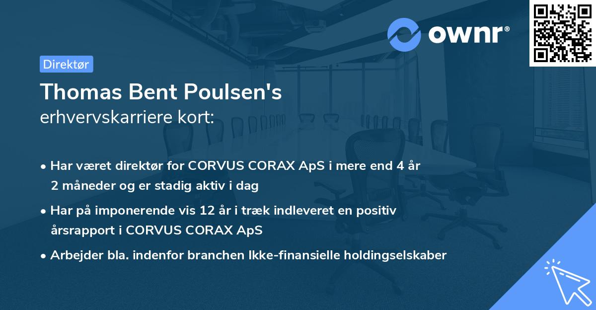 Thomas Bent Poulsen's erhvervskarriere kort