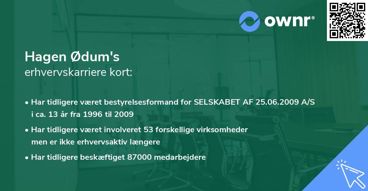 Hagen Ødum's erhvervskarriere kort