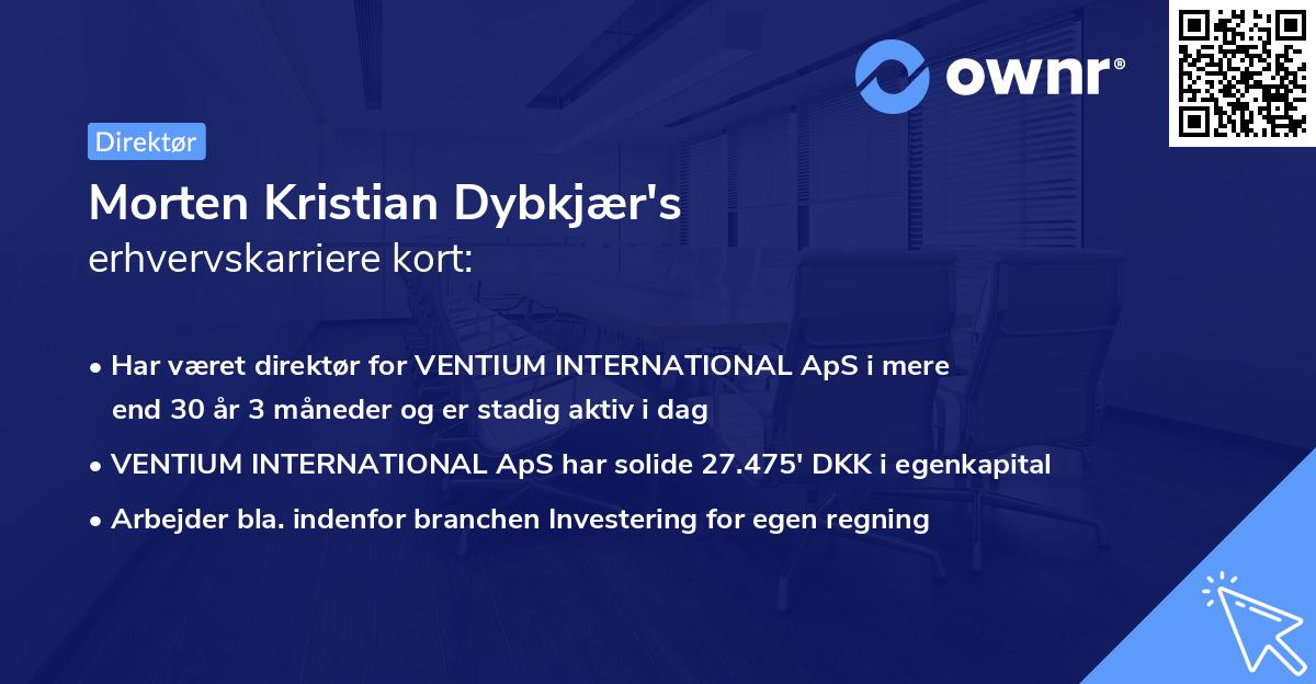 Morten Kristian Dybkjær's erhvervskarriere kort