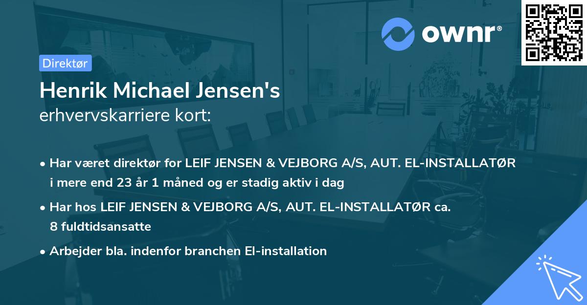 Henrik Michael Jensen's erhvervskarriere kort